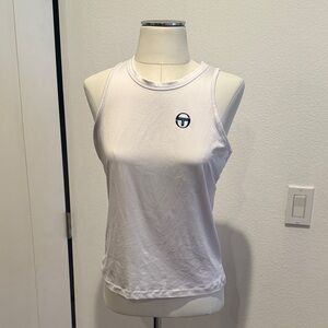 Sergio Tacchini White Tank Top with Logo